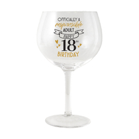 Sip Celebration Balloon Glass 18th Birthday by Splosh, Gift For Her SPCW18