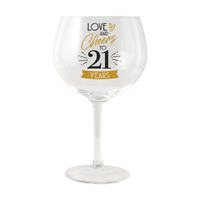 Sip Celebration Balloon Glass 21st Birthday by Splosh, Gift For Her SPCW21