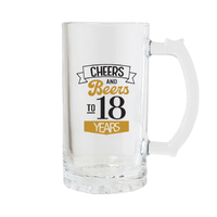 Sip Celebration Beer Glass 18th Birthday by Splosh, Gift For Him SPCB18