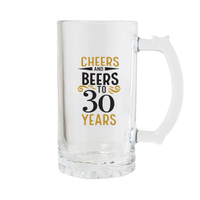 Sip Celebration Beer Glass 30th Birthday by Splosh, Gift For Him SPCB30