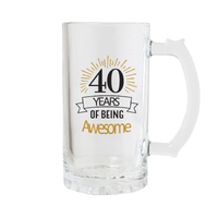 Sip Celebration Beer Glass 40th Birthday by Splosh, Gift For Him SPCB40