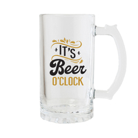 Sip Celebration Beer Glass Beer O'Clock by Splosh, Gift For Him SPCBBO