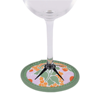 Splosh Picnic Wine Glass Coaster 9.5cm Spring Big Floral PIC106