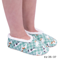 SnuggUps Slippers Women's Printed Pets Small Jack Russell, Splosh SNWPJR01