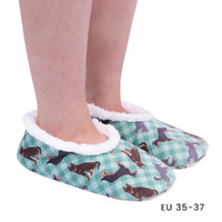 SnuggUps Slippers Women's Printed Pets Small Kelpie, Splosh SNWPKP01