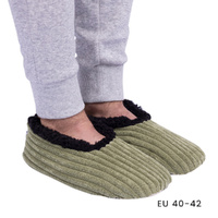 SnuggUps Slippers Men's Cord Medium Olive, Splosh SNMCO01