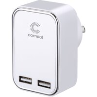 Comsol 2 Port USB Wall Charger 3.4A (17W) - White