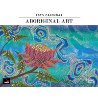 2025 Calendar Aboriginal Art Horizontal Wall Browntrout A04190