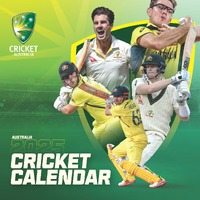 2025 Calendar Cricket Australia Square Wall Browntrout A04244