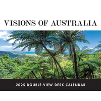 2025 Calendar Visions of Australia Double-View Desk Easel Browntrout A04367