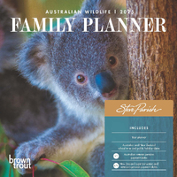 2025 Calendar Steve Parish Australian Wildlife Family Organiser Square Wall Browntrout A04398