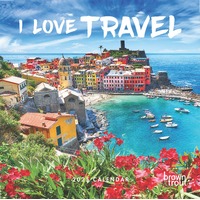 2025 Calendar I Love Travel Square Wall Browntrout A04541