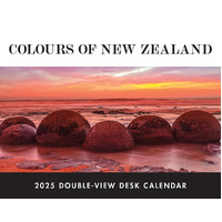 2025 Calendar Colours of New Zealand Double-View Desk Easel Browntrout A05142