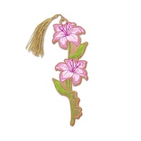 Artico Australian Made Wooden Bookmark - Pink Rock Lily WB006