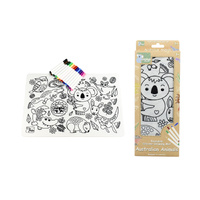 Koala Dream Drawing Mat Reusable Silicone with Markers 38cm Australian Animals, Eleganter CA3030C