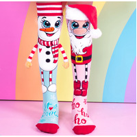 Madmia Socks Ages 6-99 One Size Fits Most - SANTA & SNOWMAN Novelty Socks