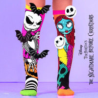 Madmia Socks Ages 6-99 One Size Fits Most - THE NIGHTMARE BEFORE CHRISTMAS Novelty Socks