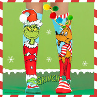 Madmia Socks Ages 6-99 One Size Fits Most - GRINCH & MAX