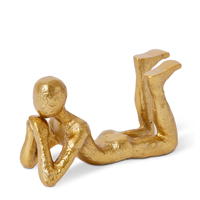 Elme Living Figurine Judd Sculpture 20x8x11cm Gold DE.165.GD Home Decor