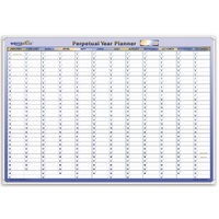 Perpetual Year Planner Writeraze QC Laminated 700x1000mm 12800