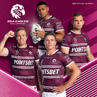 2025 Calendar NRL Manly Waringah Sea Eagles Square Wall Paper Pocket CNRB6