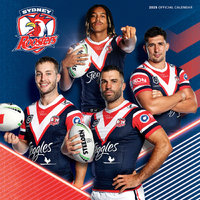 2025 Calendar NRL Sydney Roosters Square Wall Paper Pocket CNRB15