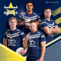 2025 Calendar NRL North Queensland Cowboys Square Wall Paper Pocket CNRB9