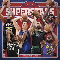 2025 Calendar NBA Superstars 16-Month Square Wall Trends I99305