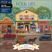 2025 Calendar Folk Life Square Wall Wells St. by Lang L32175