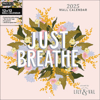 2025 Calendar Just Breathe Square Wall Wells St. by Lang L32212