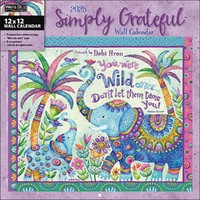 2025 Calendar Simply Grateful Square Wall Wells St. by Lang L32243