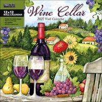 2025 Calendar Wine Cellar Square Wall Wells St. by Lang L32298