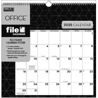 2025 Calendar File-It Office Square Wall Wells St. by Lang L33868