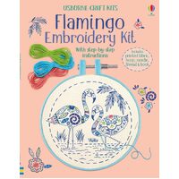 Usborne Books Flamingo Embroidery Kit by Lara Bryan