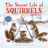 2025 Calendar The Secret Life of Squirrels Square Wall Workman Publishing