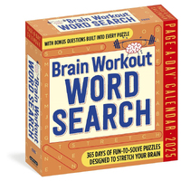 2025 Calendar Brain Workout Word Search Page-A-Day Boxed Workman Publishing