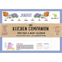 2025 Calendar The Kitchen Companion Page-A-Week Magnetic Wall Workman Publishing