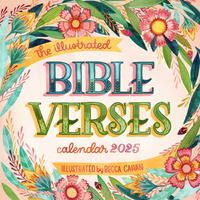 2025 Calendar Illustrated Bible Verses Square Wall Workman Publishing