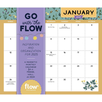 2025 Calendar Go with the Flow: Inspiration and Organization for 2025 Magnetic Wall Workman Publishing