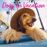 2025 Calendar Dogs on Vacation Square Wall Workman Publishing