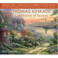 2025 Calendar Thomas Kinkade Special Collector's Ed. w/ Print Deluxe Wall Andrews McMeel AM89128