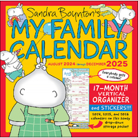 2025 Calendar Sandra Boynton's My Family 17-Month Organiser Square Wall Andrews McMeel AM90148