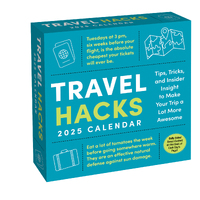 2025 Calendar Travel Hacks Day-to-Day Boxed Andrews McMeel AM92326