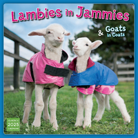 2025 Calendar Lambies in Jammies & Goats in Coats 16-Month Square Wall Sellers Publishing S39939