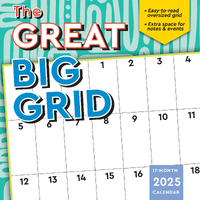 2025 Calendar Great Big Grid 17-Month Square Wall Sellers Publishing S40720