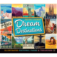 2025 Calendar Dream Destinations Day-to-Day Boxed Sellers Publishing S41024