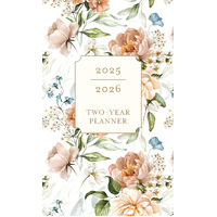 2025-2026 2-Year Planner Vintage Floral Pocket Monthly Graphique GF32527