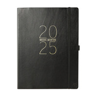 2025 18-Month Diary Apollo Collection 20x25cm Weekly/Monthly Black Graphique de France GF32930