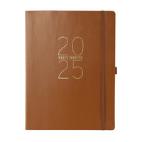 2025 18-Month Diary Apollo Collection 20x25cm Weekly/Monthly Brown Graphique de France GF32947