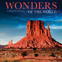 2025 Calendar Wonders of the World 16-Month Square Wall Graphique GF36426